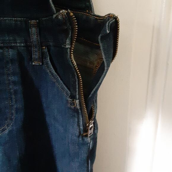 Levi's Overalls Blue Denim Women's Size 28 Side Zip Tapered Leg S40197 Cotton - Picture 6 of 15
